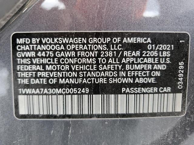 Photo 11 VIN: 1VWAA7A30MC005249 - VOLKSWAGEN PASSAT 