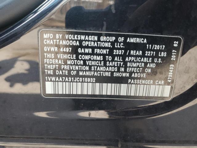 Photo 12 VIN: 1VWAA7A31JC015932 - VOLKSWAGEN PASSAT 