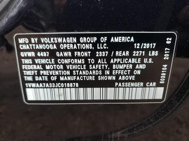 Photo 11 VIN: 1VWAA7A33JC018878 - VOLKSWAGEN PASSAT 