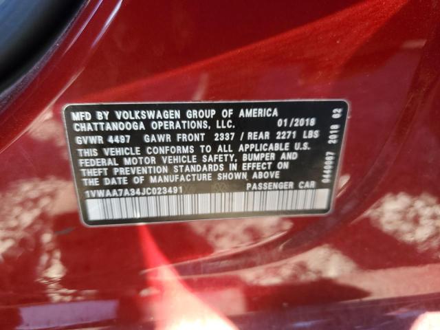 Photo 11 VIN: 1VWAA7A34JC023491 - VOLKSWAGEN PASSAT 