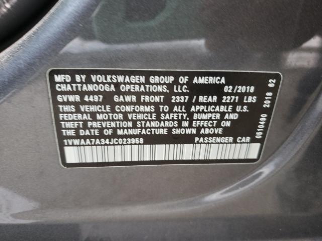 Photo 9 VIN: 1VWAA7A34JC023958 - VOLKSWAGEN PASSAT 