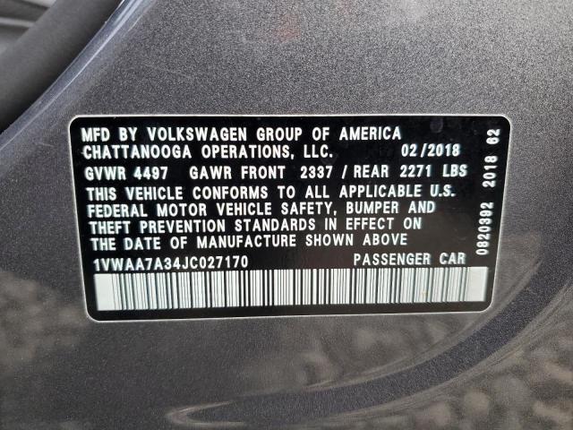 Photo 11 VIN: 1VWAA7A34JC027170 - VOLKSWAGEN PASSAT 