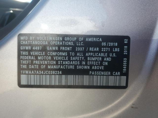 Photo 12 VIN: 1VWAA7A34JC038234 - VOLKSWAGEN PASSAT 