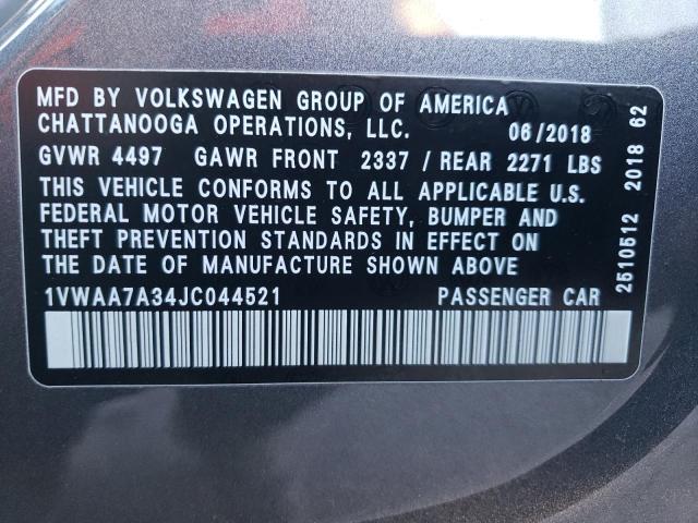 Photo 11 VIN: 1VWAA7A34JC044521 - VOLKSWAGEN PASSAT 