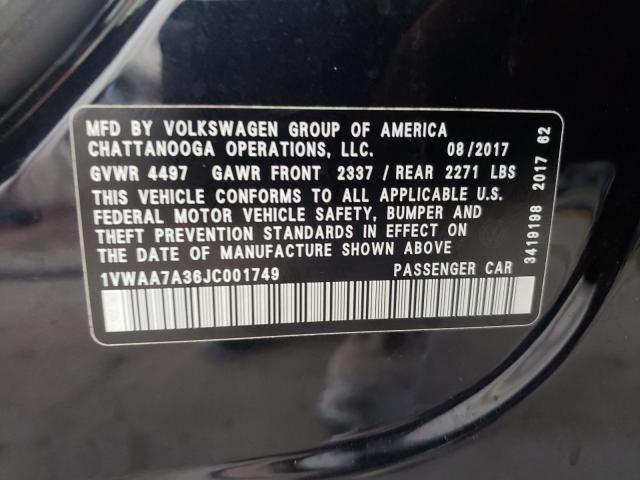 Photo 9 VIN: 1VWAA7A36JC001749 - VOLKSWAGEN PASSAT 