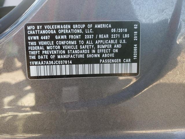 Photo 11 VIN: 1VWAA7A36JC037814 - VOLKSWAGEN PASSAT 