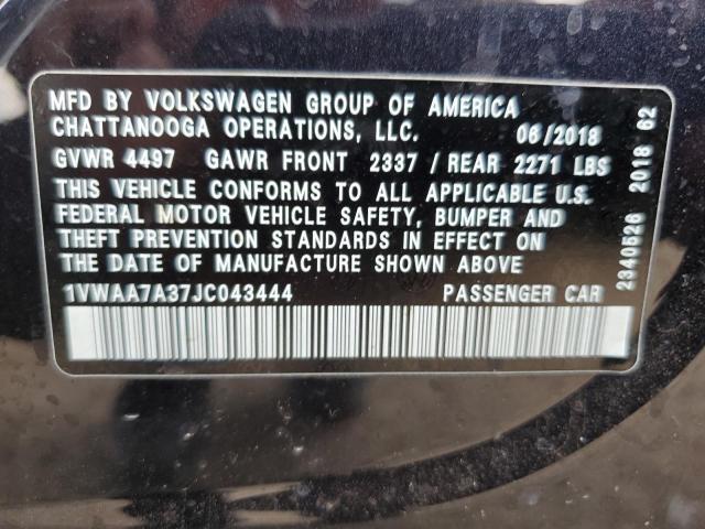 Photo 12 VIN: 1VWAA7A37JC043444 - VOLKSWAGEN PASSAT S 