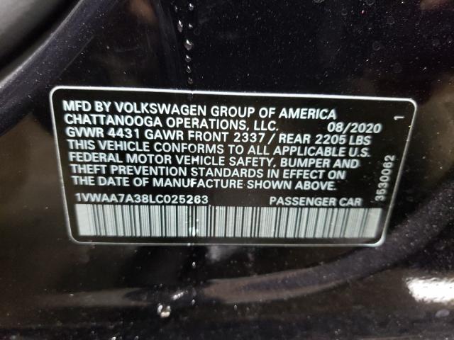 Photo 9 VIN: 1VWAA7A38LC025263 - VOLKSWAGEN PASSAT 