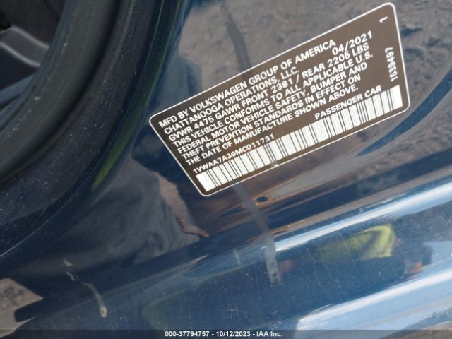 Photo 8 VIN: 1VWAA7A39MC011731 - VOLKSWAGEN PASSAT 