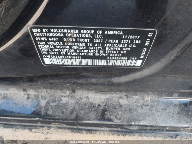 Photo 8 VIN: 1VWAA7A3XJC016447 - VOLKSWAGEN PASSAT 