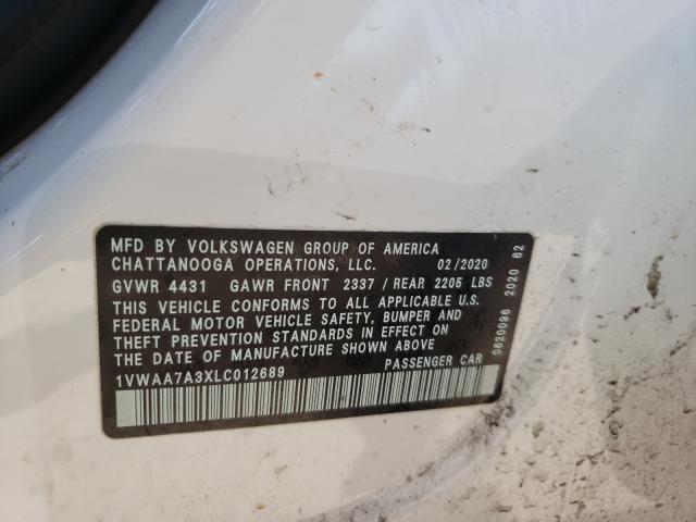 Photo 9 VIN: 1VWAA7A3XLC012689 - VOLKSWAGEN PASSAT 