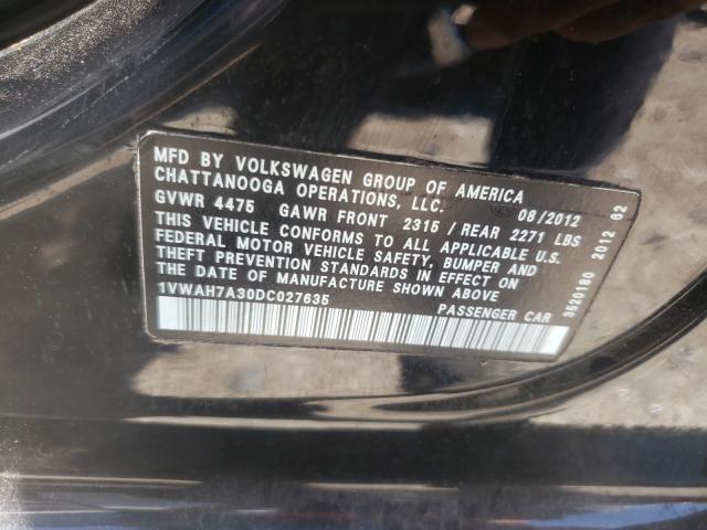 Photo 9 VIN: 1VWAH7A30DC027635 - VOLKSWAGEN PASSAT 