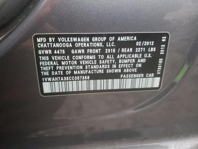 Photo 11 VIN: 1VWAH7A35CC057356 - VOLKSWAGEN PASSAT 