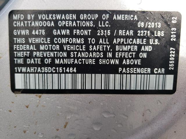 Photo 11 VIN: 1VWAH7A35DC151464 - VOLKSWAGEN PASSAT 