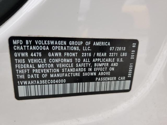 Photo 11 VIN: 1VWAH7A35EC004000 - VOLKSWAGEN PASSAT 