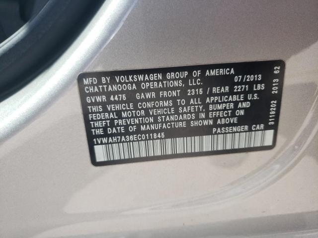 Photo 11 VIN: 1VWAH7A36EC011845 - VOLKSWAGEN PASSAT 