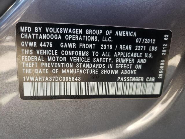 Photo 9 VIN: 1VWAH7A37DC005843 - VOLKSWAGEN PASSAT 