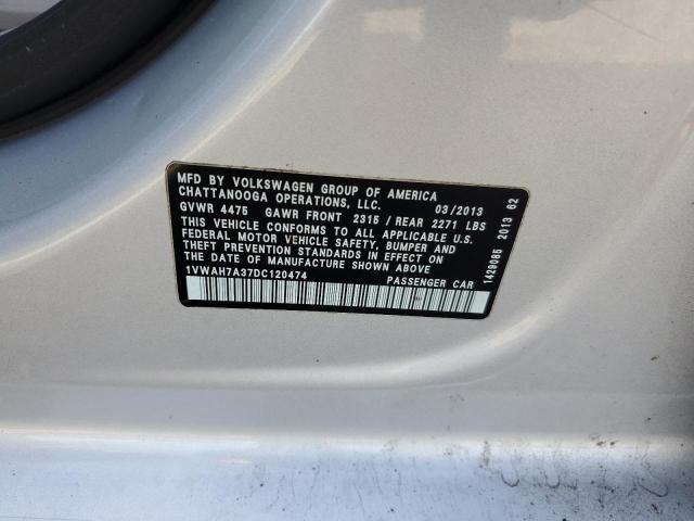 Photo 11 VIN: 1VWAH7A37DC120474 - VOLKSWAGEN PASSAT 