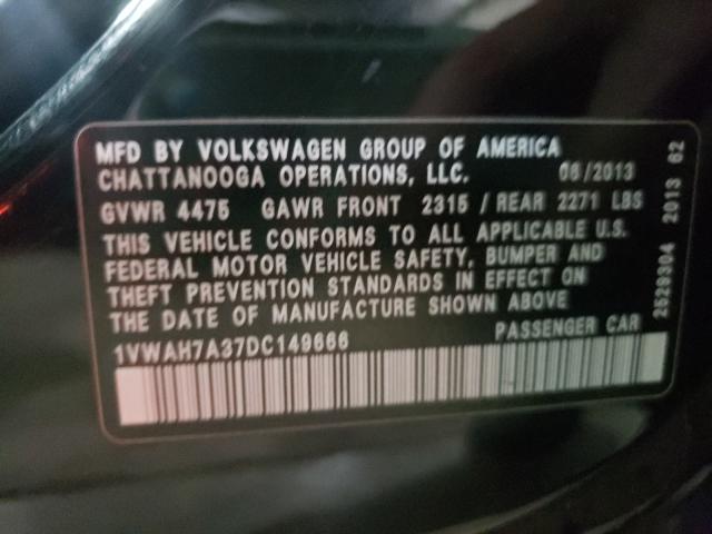 Photo 9 VIN: 1VWAH7A37DC149666 - VOLKSWAGEN PASSAT 