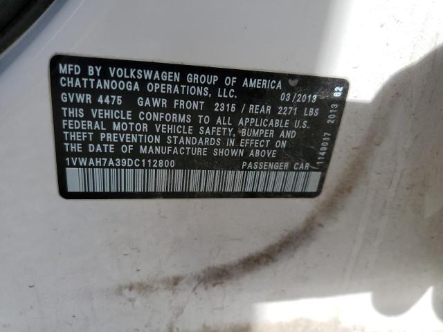 Photo 11 VIN: 1VWAH7A39DC112800 - VOLKSWAGEN PASSAT 