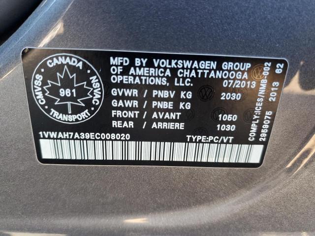 Photo 12 VIN: 1VWAH7A39EC008020 - VOLKSWAGEN PASSAT S 