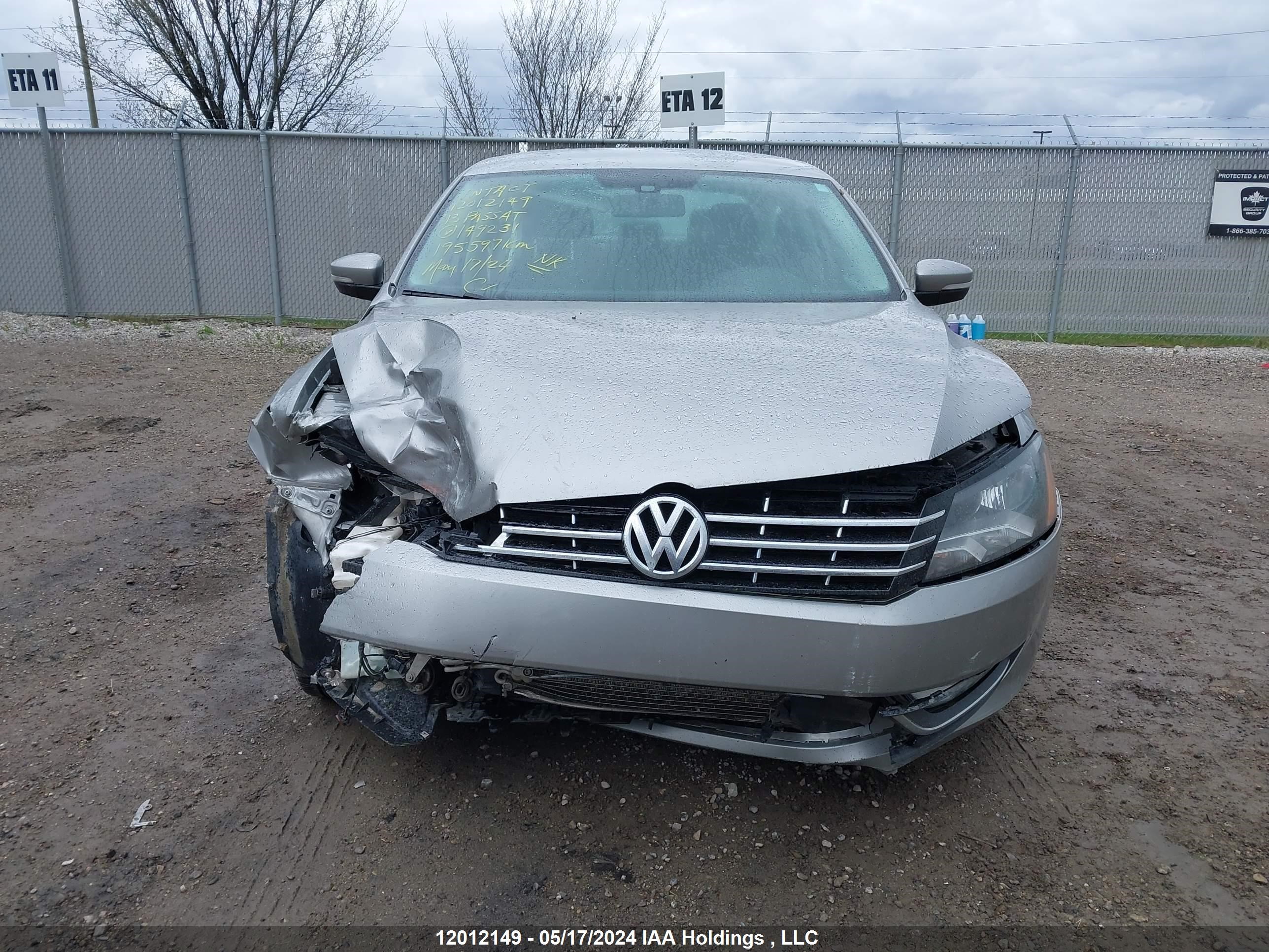 Photo 11 VIN: 1VWAN7A34DC149231 - VOLKSWAGEN PASSAT 