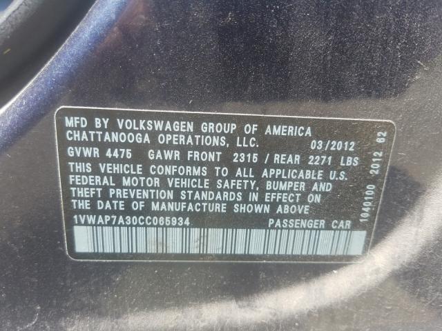 Photo 9 VIN: 1VWAP7A30CC065934 - VOLKSWAGEN PASSAT 