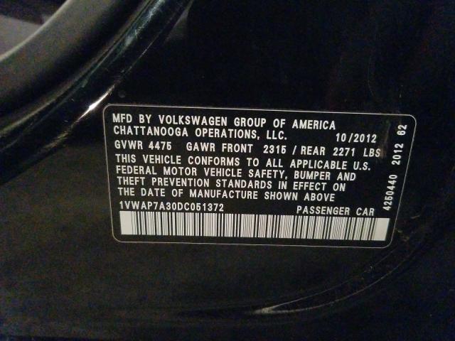 Photo 9 VIN: 1VWAP7A30DC051372 - VOLKSWAGEN PASSAT S 