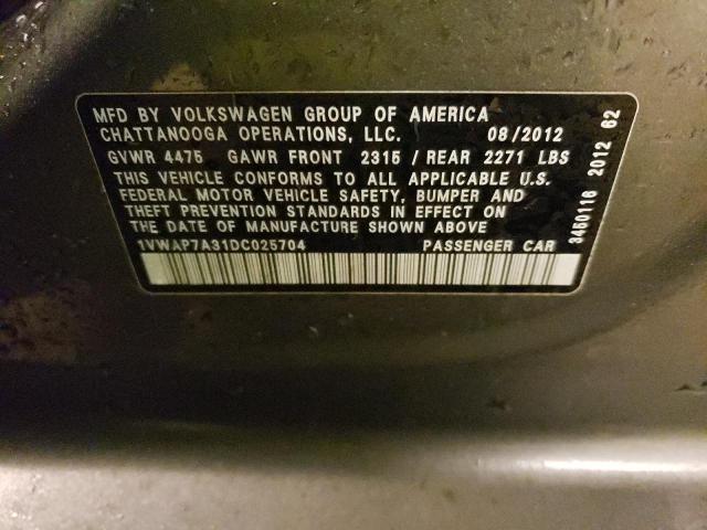 Photo 11 VIN: 1VWAP7A31DC025704 - VOLKSWAGEN PASSAT 