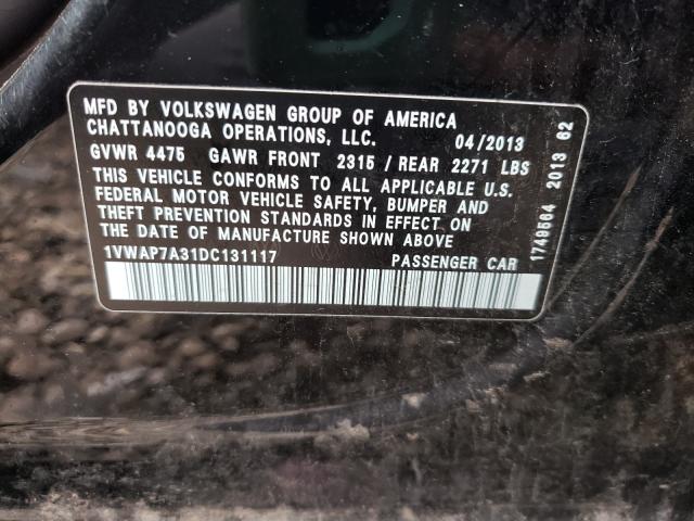 Photo 9 VIN: 1VWAP7A31DC131117 - VOLKSWAGEN PASSAT 