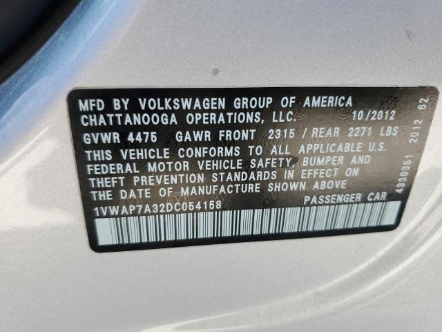 Photo 12 VIN: 1VWAP7A32DC054158 - VOLKSWAGEN PASSAT 