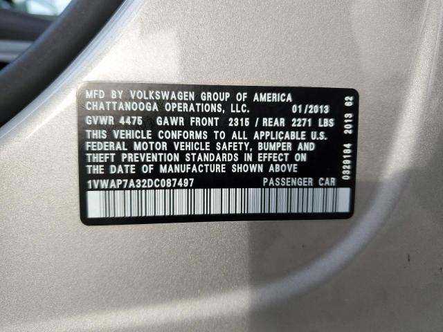 Photo 11 VIN: 1VWAP7A32DC087497 - VOLKSWAGEN PASSAT 