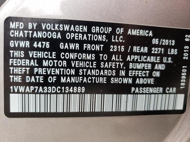 Photo 9 VIN: 1VWAP7A33DC134889 - VOLKSWAGEN PASSAT 