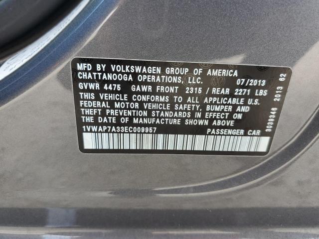 Photo 9 VIN: 1VWAP7A33EC009957 - VOLKSWAGEN PASSAT 