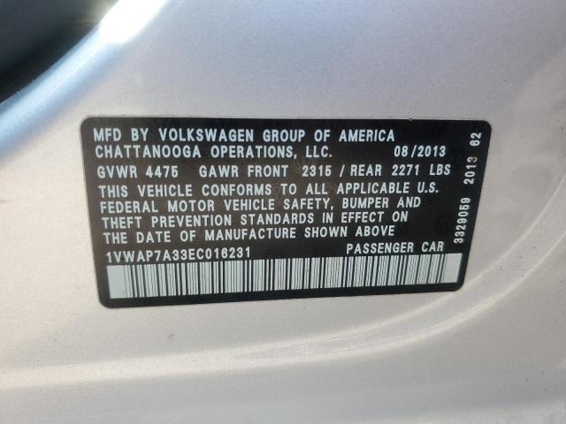 Photo 11 VIN: 1VWAP7A33EC016231 - VOLKSWAGEN PASSAT 