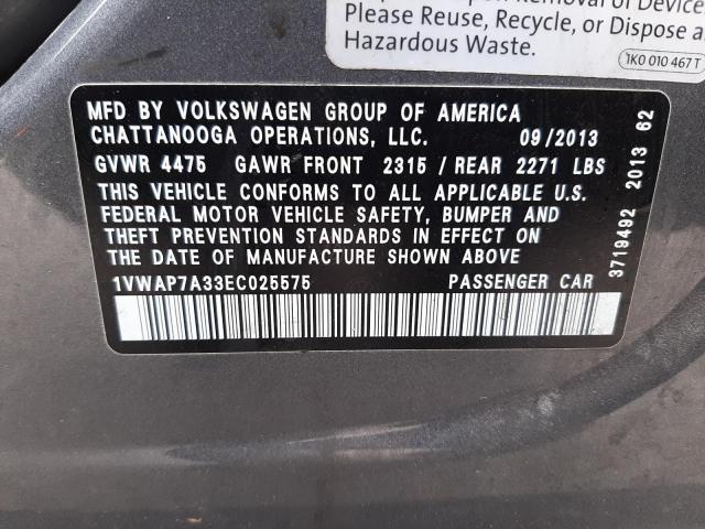 Photo 12 VIN: 1VWAP7A33EC025575 - VOLKSWAGEN PASSAT 