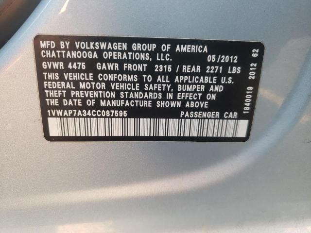 Photo 9 VIN: 1VWAP7A34CC087595 - VOLKSWAGEN PASSAT 