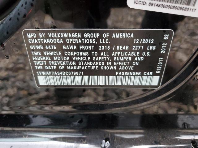 Photo 11 VIN: 1VWAP7A34DC079871 - VOLKSWAGEN PASSAT 