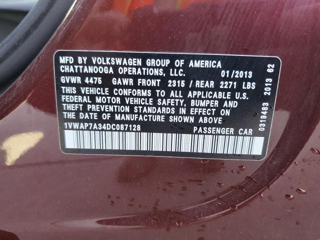 Photo 11 VIN: 1VWAP7A34DC087128 - VOLKSWAGEN PASSAT S 