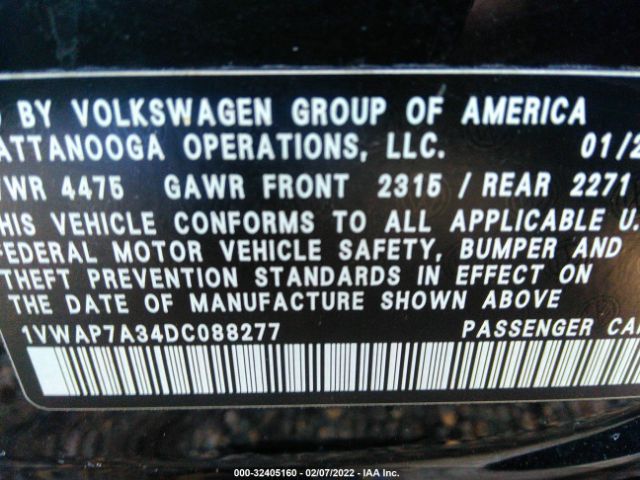 Photo 8 VIN: 1VWAP7A34DC088277 - VOLKSWAGEN PASSAT 