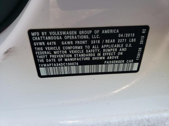 Photo 11 VIN: 1VWAP7A34DC130074 - VOLKSWAGEN PASSAT 