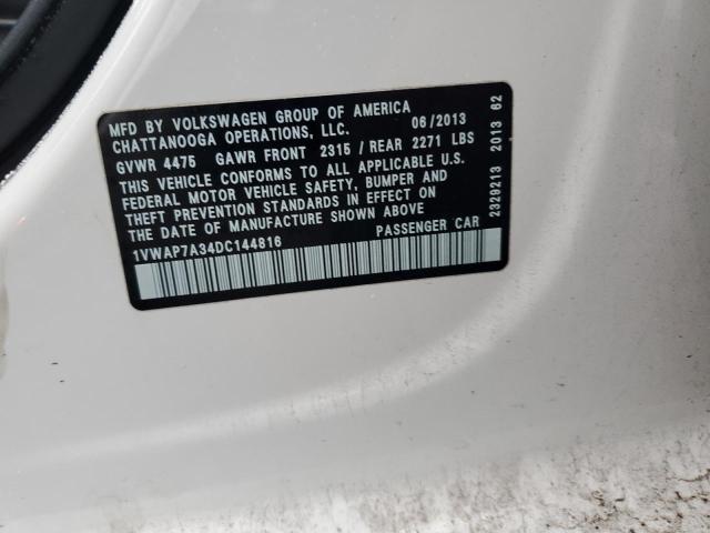 Photo 11 VIN: 1VWAP7A34DC144816 - VOLKSWAGEN PASSAT 