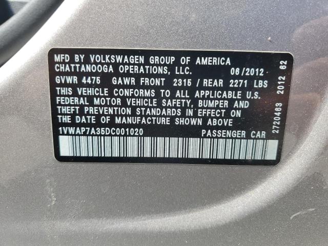 Photo 11 VIN: 1VWAP7A35DC001020 - VOLKSWAGEN PASSAT 