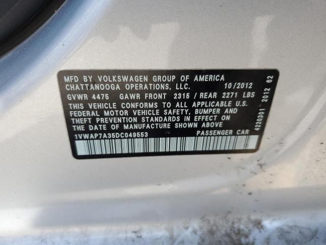 Photo 11 VIN: 1VWAP7A35DC049553 - VOLKSWAGEN PASSAT 