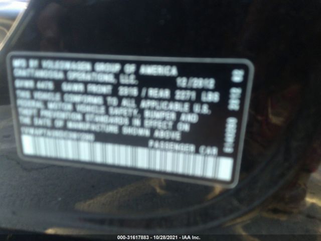 Photo 8 VIN: 1VWAP7A35DC081290 - VOLKSWAGEN PASSAT 