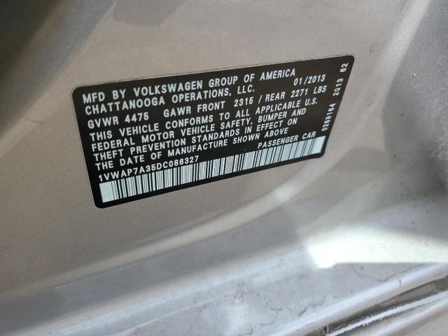 Photo 11 VIN: 1VWAP7A35DC086327 - VOLKSWAGEN PASSAT 