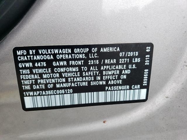 Photo 11 VIN: 1VWAP7A35EC005120 - VOLKSWAGEN PASSAT 