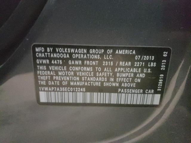 Photo 9 VIN: 1VWAP7A35EC012245 - VOLKSWAGEN PASSAT 