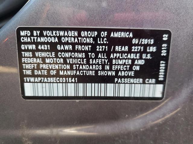 Photo 11 VIN: 1VWAP7A35EC031541 - VOLKSWAGEN PASSAT S 