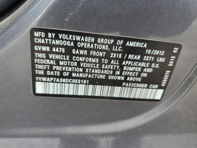 Photo 11 VIN: 1VWAP7A36DC053191 - VOLKSWAGEN PASSAT 